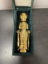 Vintage 1994 Godinger Silver Gold Tone Christmas Nutcracker Wine Bottle Opener picture