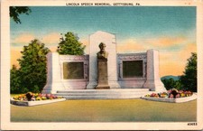 Lincoln Speech Memorial Gettysburg PA 1957 Vintage Postcard 5P19-16 picture
