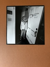 Surreal Halloween Papier Mache Mask Neal White 1974 Signed Gelatin Silver Photo picture
