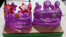 RARE Chuck E Cheese Birthday Star Party Kid Inflatable Crown Holds Tokens Lot 2 picture