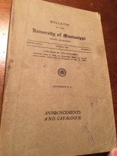 1929 Bulletin of The University Of Mississippi Announcements & Catalog Issue picture