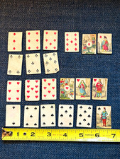 21 Antique C.L. Wüst Miniature Theatre Playing Cards c1890 Germany Scenic Aces picture
