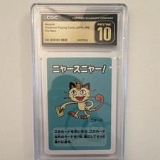 Pokémon Meowth 2019 Japanese Old Maid Playing Card CGC Pristine 10 picture