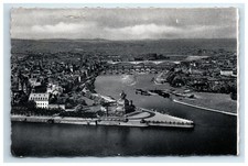 Postcard Koblenz Moselmundung mit dem Deutchen Eck Germany Moselle ?Collotype picture