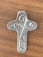 Mini Cross Pewter /Christmas Tree Ornament /Decor/Wall Hanging / Favor Gift #309 picture