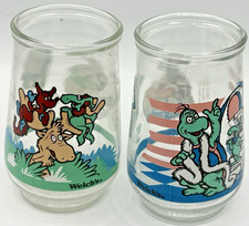 Vintage 1996 Welch's Dr Seuss Jelly Jar Glasses Thidwick Moose Yertle Turtle Lot picture