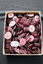 RARE VINTAGE 48 PC LOT DEADSTOCK 1930'S  PURPLE PEARLIZED  BUTTONS 1 