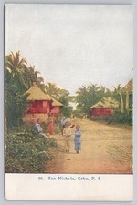 Cebu Philippines P.I. San Nichola Street Scene Children Vintage Postcard B1 picture