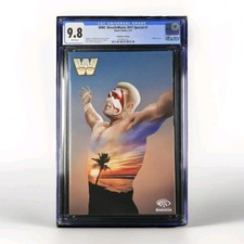 WWE Wrestlemania #1 CGC 9.8 Wondercon Sting Con Variant Boom Comic 2017 WCW AEW picture