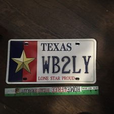 TEXAS LONE STAR PROUD LICENSE PLATE NEAR MINT CONDITION.SHIPS FAST LOWEST $ picture