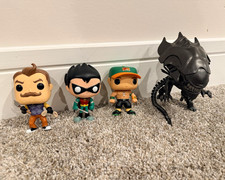 Funko Mixed Lot 4 Figures Robin, John Cena, Xenomorph, Hello Neighbor picture