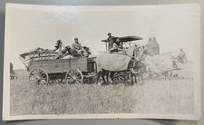 VTG RPPC Rumely OilPull Tractor Horse Team Farming Terry Montana MT Postcard picture
