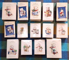 LOT OF 14 Hallmark Keepsake Bear and Penguin Ornaments Series 2001-2012 LOOK picture