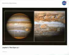 Vintage NASA Jupiter Red Spot Jr Hubble Space Telescope Astronomy Lithograph picture