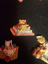 lot of 3 vintage cottage core magnets  picture