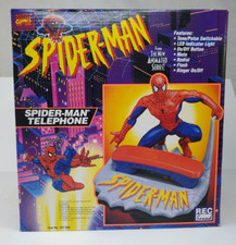 Spider Man Telephone Vintage Marvel Comics Toy Animated Series 1994 NOS Sealed picture