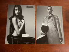 1999 VINTAGE MOSCHINO JEANS 2PG FASHION PROMO PRINT Ad DONATE BODY TO FASHION picture