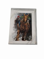 Racehorse Horse Racing, Jockey 12 Blank Note Cards Great For Birthdays Thank You picture