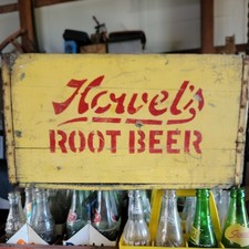 Rare Antique Vintage 1920's-1930's Howels Root Beer Advertising Wood Crate  picture