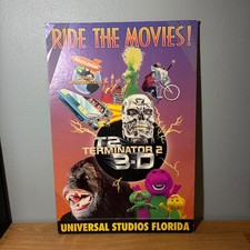 Universal Studios Florida Ride the Movies VTG Poster Display Terminator 3D Promo picture