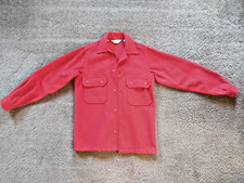 Vintage 1970's Boy Scouts of America BSA Red Wool/Nylon Jacket Size 18 Jac-Shirt picture