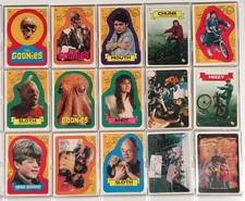 Goonies Movie Vintage Sticker Card Set 15 Sticker Cards 1985 Topps picture