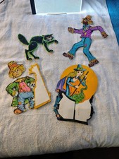 Vintage BEISTLE CO. Halloween Die Cut Paper Decorations ~ Worn w/Small Tears picture