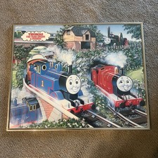 Vintage 1999 Thomas Train Large Picture Framed 16
