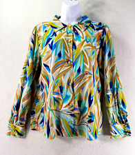 Missoni Blouse Womens Size Large L Multi Color Button Up Collared Shirt picture
