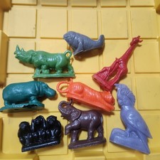 Vtg Mold A Rama Wax Elephant Souvenir Figure Tampa Lowry Park Zoo Lot Of 8 D34 picture