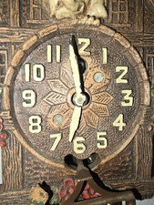 Vtg 1930s Keebler Bulldog Seesaw Pendulette Clock w/ Original Box & Key - RUNS picture