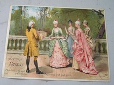 Antique Babbitt's Soap Victorian trade card Fair Trail 18th Ct ladies Prang lg picture