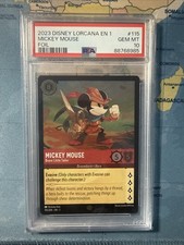 Disney Lorcana - Mickey Mouse Brave Little Tailor Legendary FOIL 115/204 PSA 10 picture