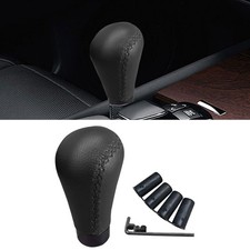 Manual Transmission Shift Knob, 5 Speed Shifter Knob, Black Leather Shift Handle picture