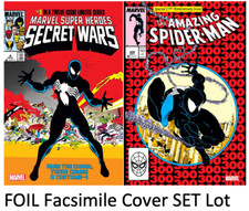 Secret Wars #8 2024 & Amazing Spider-Man #300 2023 FOIL Facsimile Cover SET Lot picture