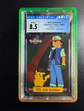 Topps 1999 Pokémon Series 1 ROOKIE Silver Foil Ash Ketchum TV1 CGC 8.5 NM  Mint picture