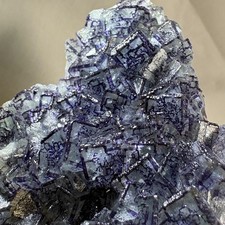 Natural Crystal RQ-CODE Phantom Fluorite Cluster Rare Specimen Raw Mineral Focus picture