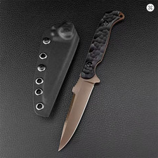 Full Tang Hunting Knife Fixed Blade Nylon Fiber Handle Outdoor Camping EDC 3.9