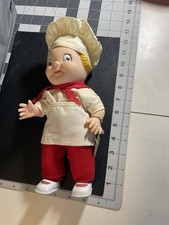 Vintage Campbell's Soup Vinyl Doll Figure w/ Outfit Apron Hat 1940s 1950s 10