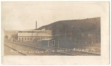 real photo Ridgway PA - Russel Car And Snow Plow Works antique postcard RPPC picture