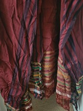 Vtg 60s Morrocan Shawl or Djellaba Fabric,lots of yardage, Exotic  Hippie Decor picture
