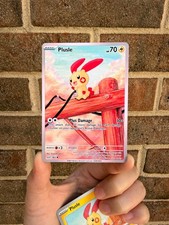Plusle Fan Art Trading Card Handmade Custom Collectible Card picture