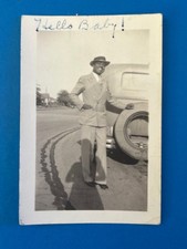 1934 African American Man Car San Diego Tijuana Black Americana picture