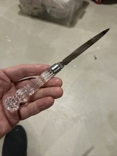 Vintage Waterford? Crystal Letter Opener 8.25 in long Stainless Steel Blade picture