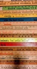  25  Vintage Advertising Wood Yardstick  Lot  Each Different  picture