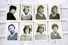 Vtg 1960s African American Women Portraits Photos Lot of 8 picture