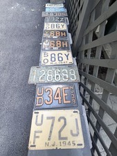 11 Vintage New Jersey License Plates Mixed Lot, Multiple Plates picture