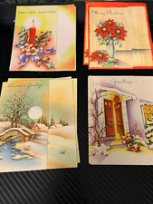 VTG Boxed Set 12 Christmas Cards w/ Envelopes, 4 Designs, No. 7001 NEW OLD STOCK picture