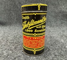 Zenith Tibet Almond Stick Scratch Remover Advertising Tin & Contents Vintage  picture