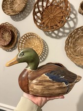 • Vintage Signed Stephens Ceramic Mallard Duck Decor Figurine picture